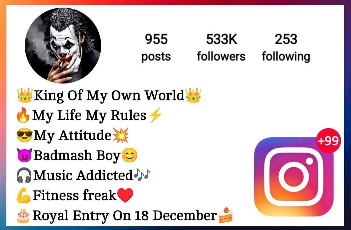 Badmashi Bio For Instagram For Boys