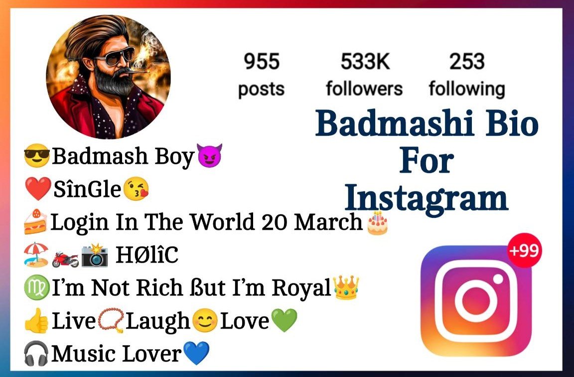 Badmashi Bio For Instagram