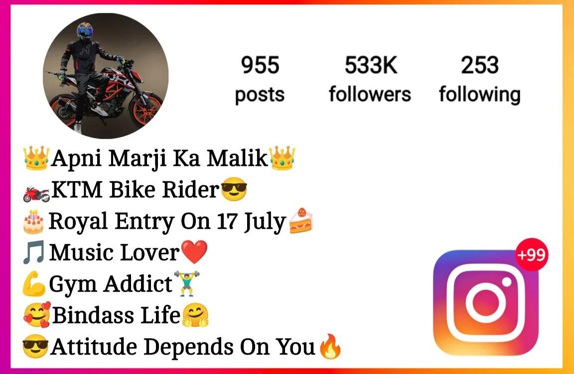 Bike Rider Bio For Instagram