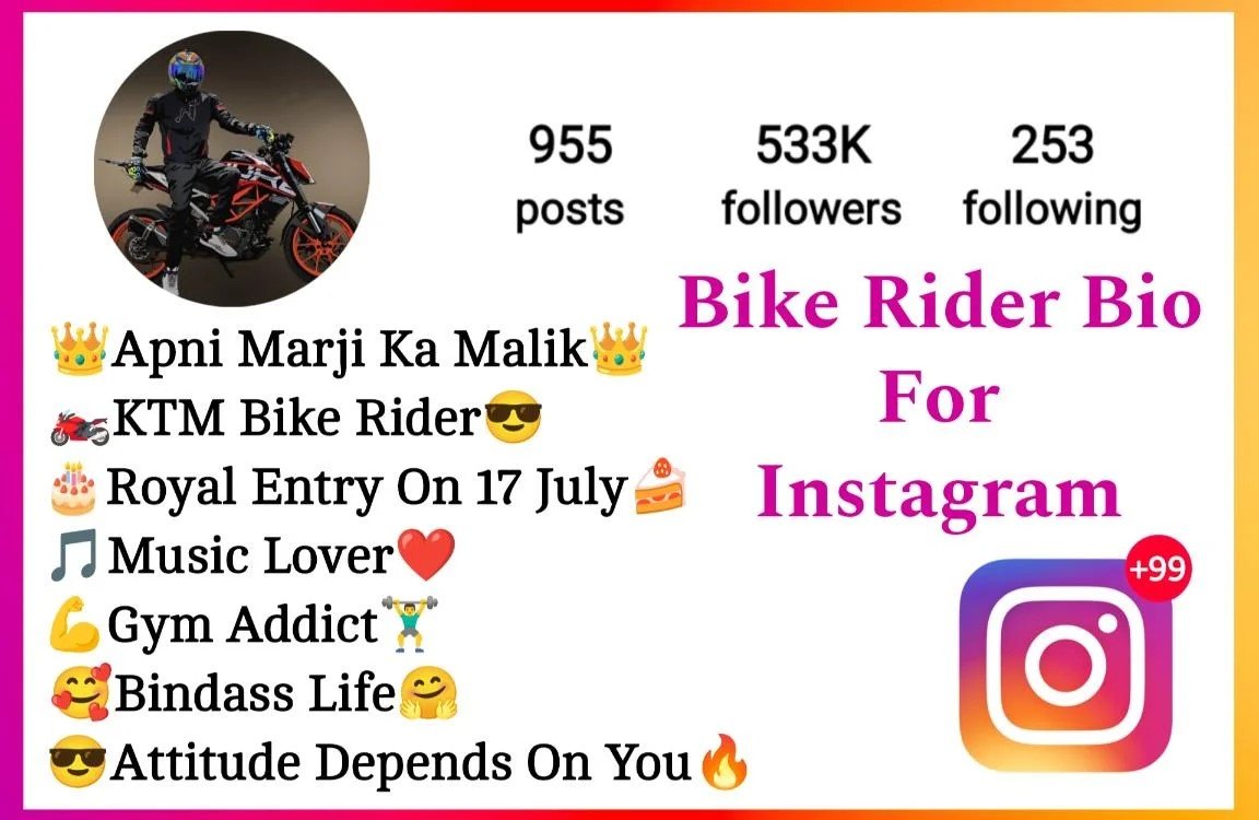 Bike Rider Bio For Instagram