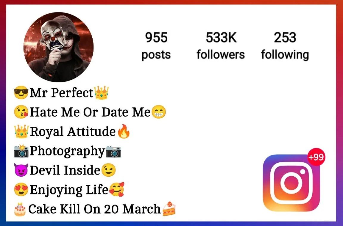 Devil Bio For Instagram With Emoji