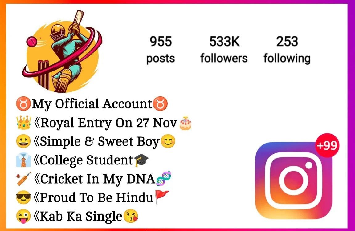 Cricket Lover Bio For Instagram