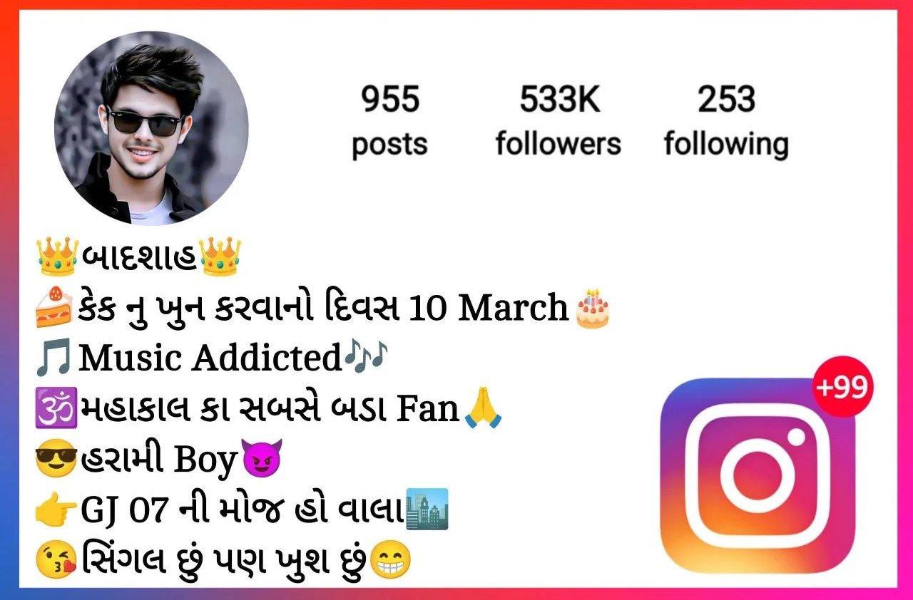 Best Instagram Bio in Gujarati 2025