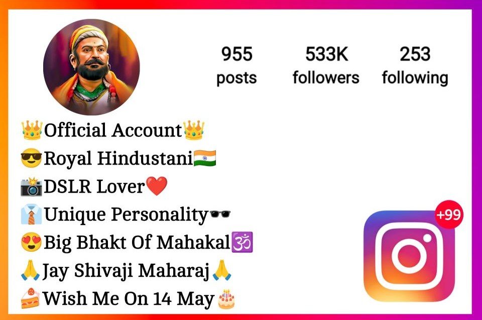 Shivaji Maharaj Instagram Bio