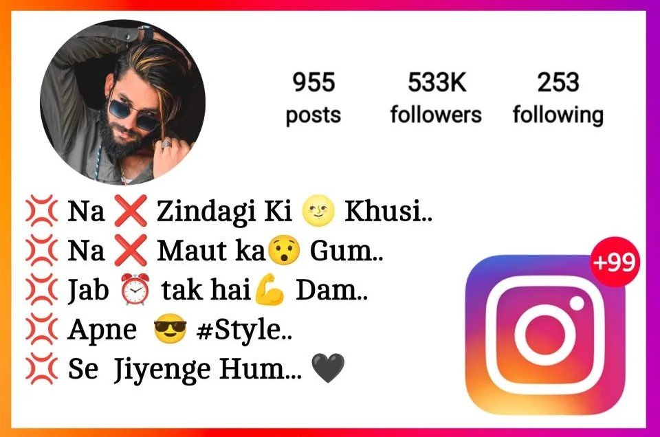 Instagram Bio For Boys Attitude